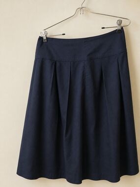 GAP Navy Pleated A-Line Skirt